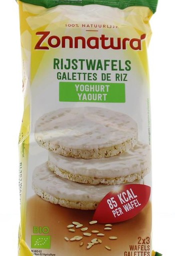 Zonnatura Rijstwafels yoghurt bio (100 Gram)