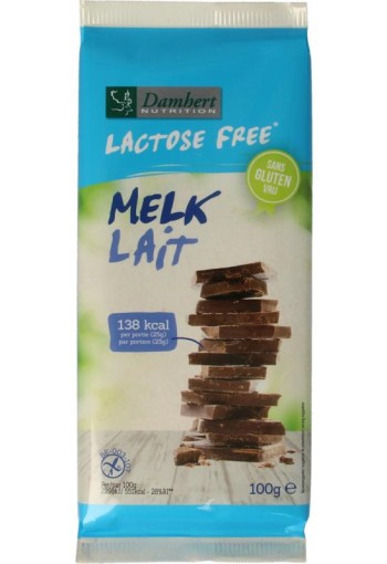 Damhert Chocoladetablet melk glutenvrij en lactosevrij (100 Gram)