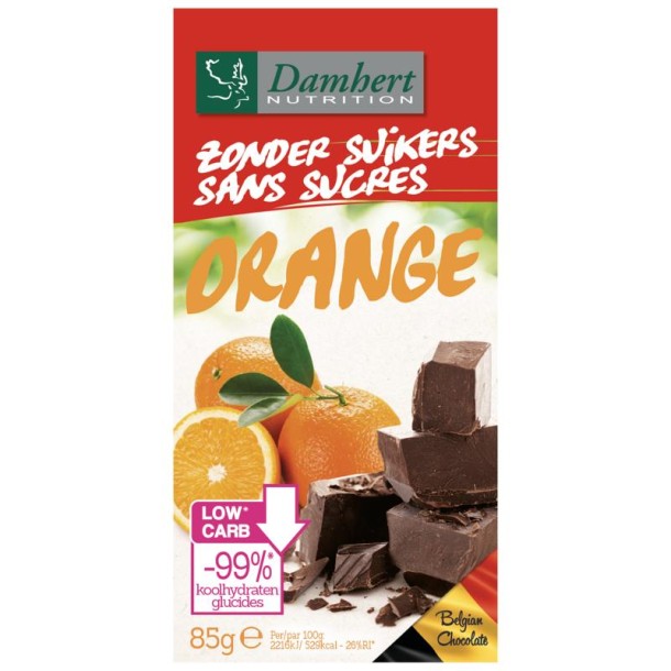 Damhert Chocoladetablet puur/sinaas (85 Gram)