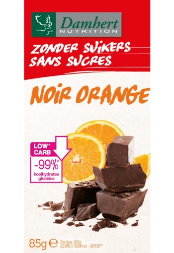 Damhert Chocoladetablet puur/sinaas (85 Gram)