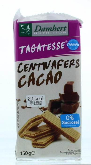 Damhert Centwafers chocolade low carb (150 Gram)