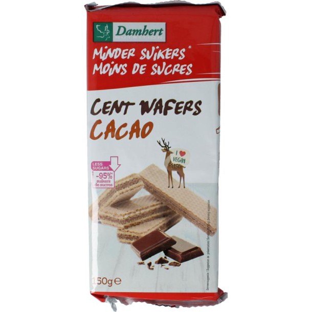Damhert Centwafers chocolade low carb (150 Gram)