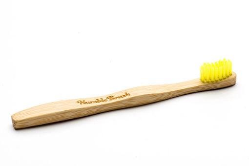 The Humble Co Tandenborstel bamboe kids geel brush soft (1 Stuks)