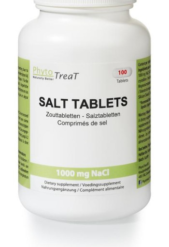 Phytotreat Zouttabletten 1000mg NACL (100 Tabletten)