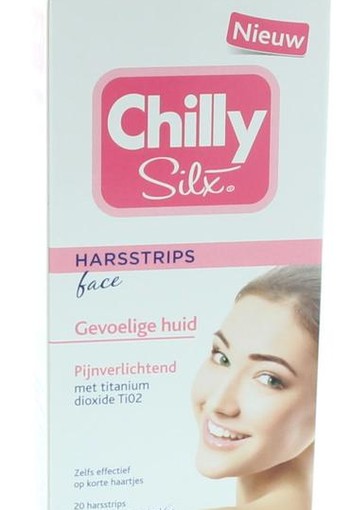 Chilly Silx Harsstrips gezicht gevoelige huid (20 Stuks)