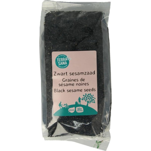 Terrasana RAW sesamzaad zwart bio (225 Gram)