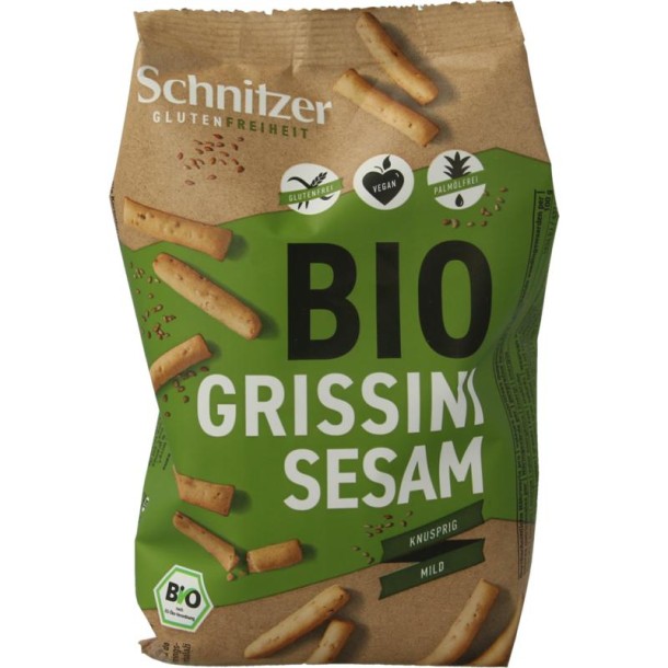 Schnitzer Grissini sesam glutenvrij bio (100 Gram)
