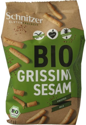 Schnitzer Grissini sesam glutenvrij bio (100 Gram)