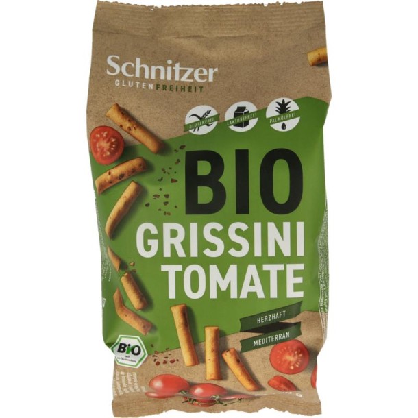 Schnitzer Grissini tomate glutenvrij bio (100 Gram)