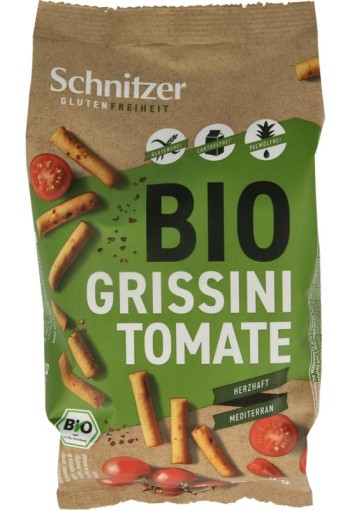 Schnitzer Grissini tomate glutenvrij bio (100 Gram)