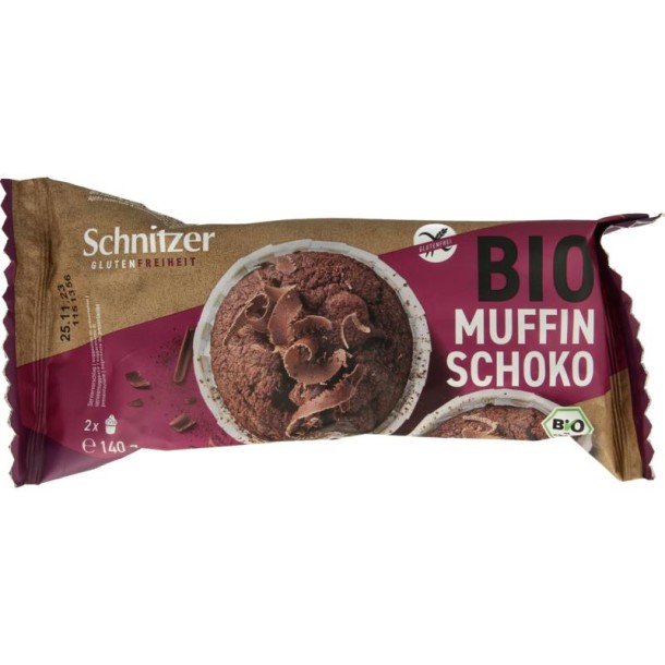 Schnitzer Muffin chocolate glutenvrij bio (140 Gram)