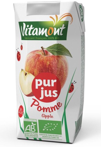 Vitamont Puur appelsap pak bio (200 Milliliter)