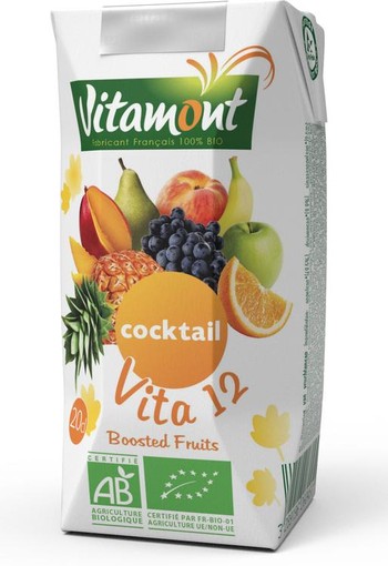 Vitamont Vita 12 vruchten cocktail pak bio (200 Milliliter)