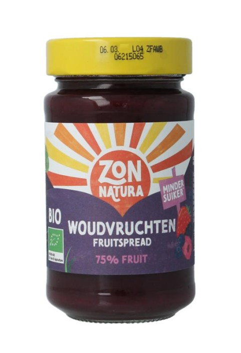 Zonnatura Fruitspread woudvruchten 75% bio (250 Gram)