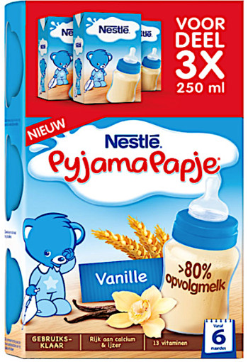 Nest­lé Py­ja­ma­pap­je va­nil­le voor­deel /3 x 250 ml