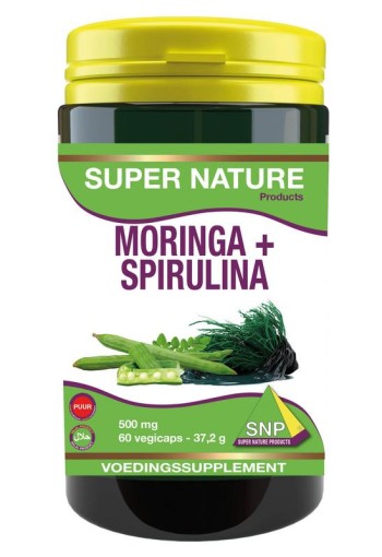 SNP Moringa & spirulina 500mg puur (60 Capsules)