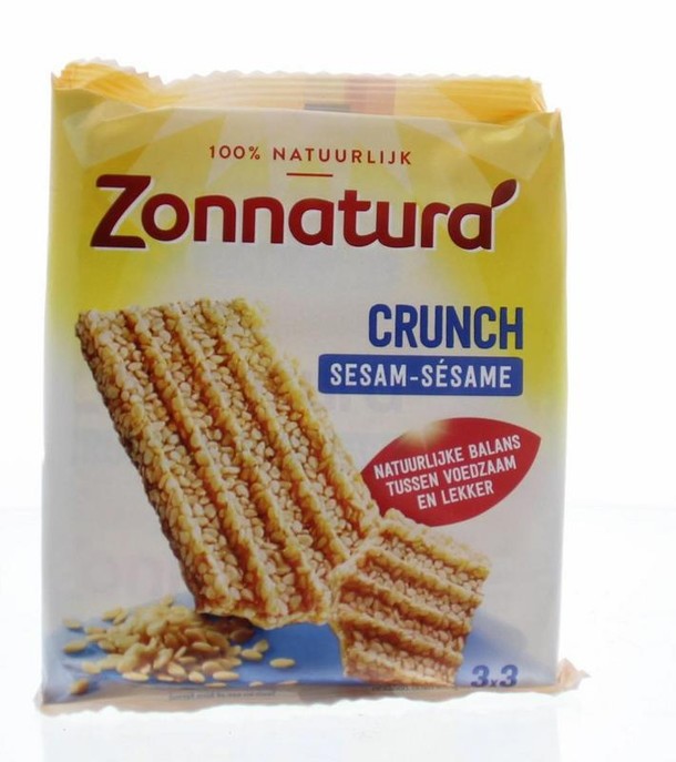 Zonnatura Sesam crunch reep 50 gram (3 Stuks)