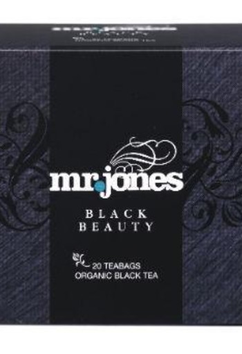 Mr Jones Black beauty zwarte thee bio (20 Zakjes)
