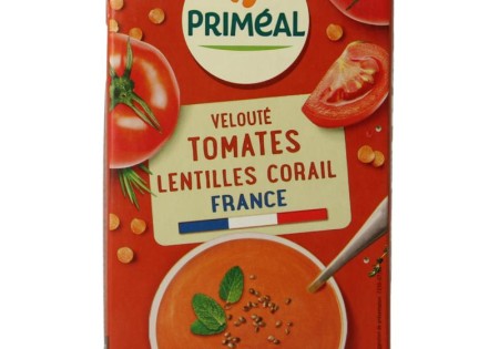 Primeal Veloute gebonden soep tomaat linzen bio (1 Liter)