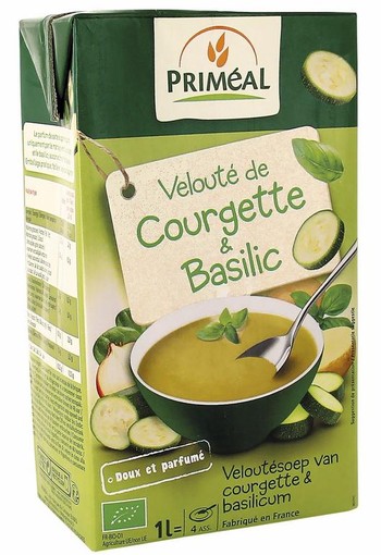 Primeal Veloute gebonden soep courgette basilicum bio (1 Liter)
