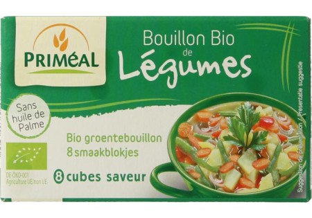 Primeal Groentebouillon blokjes 9 gram bio (8 Stuks)