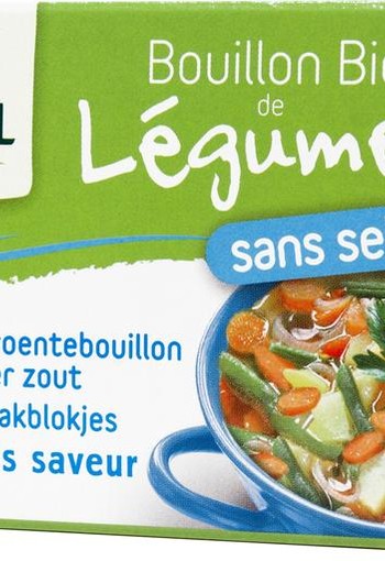Primeal Groentebouillon blokjes zonder zout 9 gram bio (8 Stuks)