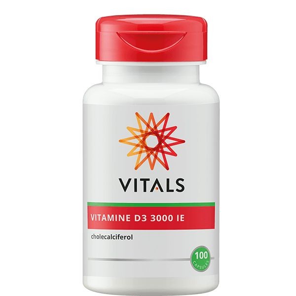 Vitals Vitamine D3 3000IE (100 Vegetarische capsules)