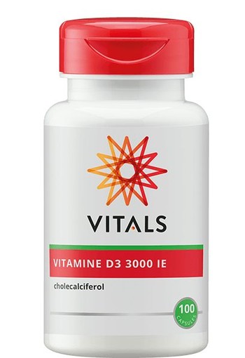 Vitals Vitamine D3 3000IE (100 Vegetarische capsules)
