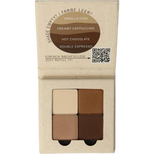 Benecos Natural eyeshadow quantro coffee (1 Stuks)