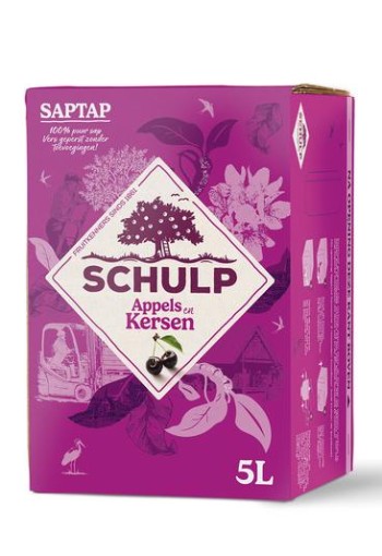 Schulp Saptap appel & kersensap (5 Liter)
