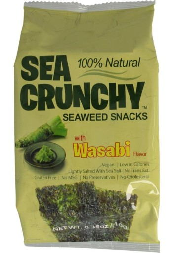 Sea Crunchy Nori zeewier snacks wasabi (10 Gram)