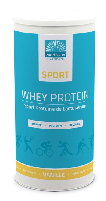 Mattisson Sport wei whey proteine concentraat vanille (450 Gram)