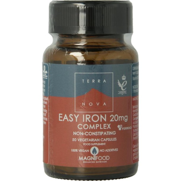 Terranova Easy iron 20mg complex (50 Vegetarische capsules)