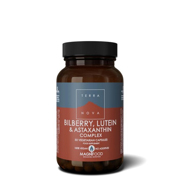 Terranova Bilberry lutein & astaxanthin complex (50 Vegetarische capsules)