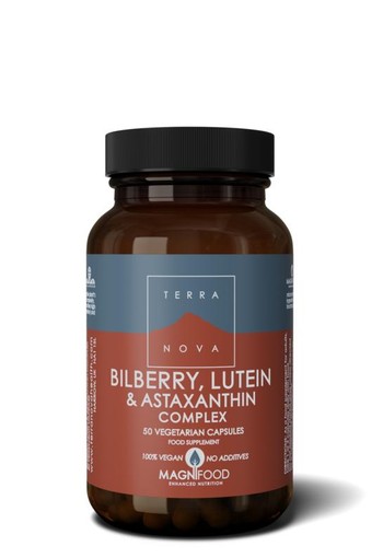 Terranova Bilberry lutein & astaxanthin complex (50 Vegetarische capsules)
