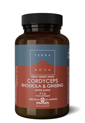 Terranova Cordyceps rhodiola & ginseng poeder (30 Gram)