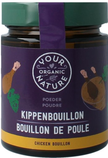 Your Organic Nat Heldere kippenbouillonpoeder zonder gist bio (110 Gram)
