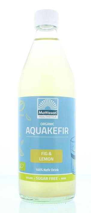 Mattisson Aquakefir fig & lemon / Waterkefir vijg & limoen (500 Milliliter)