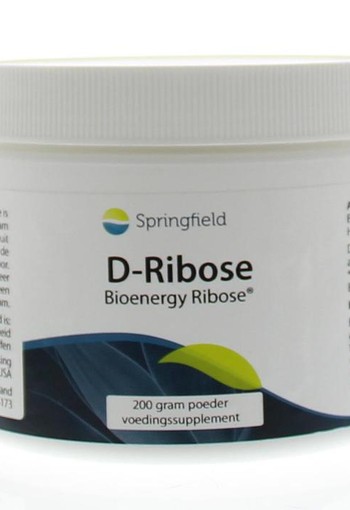 Springfield D-Ribose bioenergy poeder (200 Gram)