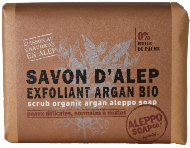 Aleppo Soap Co Zeep exfoliant argan bio (100 Gram)