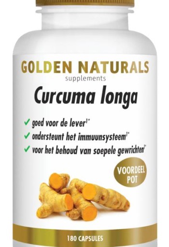 Golden Naturals Curcuma longa (180 Vegetarische capsules)