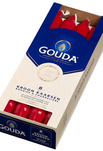 Gouda Kroonkaars robijnrood 240/24 (8 Stuks)