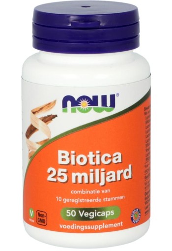 NOW Biotica 25 miljard vh probiotica (50 Vegetarische capsules)
