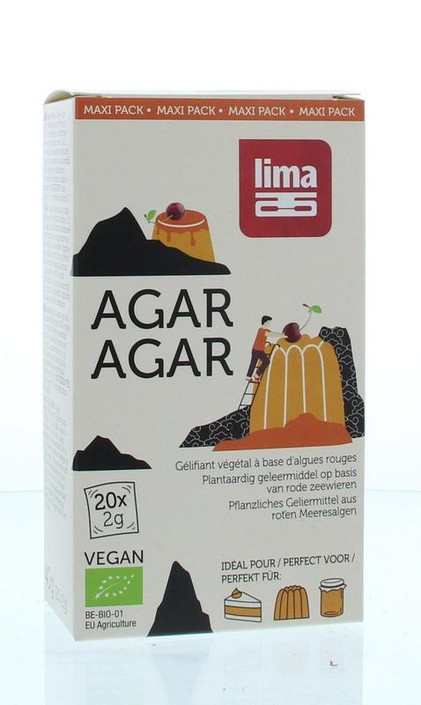 Lima Agar agar maxi pack 2 gram bio (20 Zakjes)