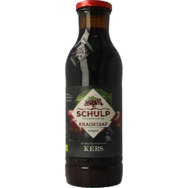 Schulp Krachtsap kersensap puur bio (750 Milliliter)