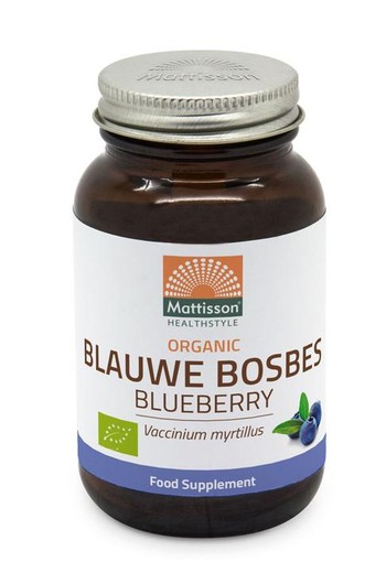 Mattisson Blauwe bosbes blueberry biologisch (120 Vegetarische capsules)