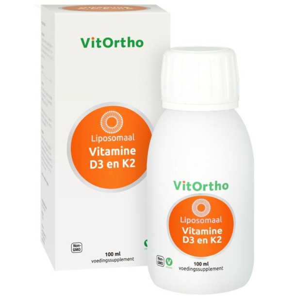 Vitortho Vitamine D3 en K2 liposomaal (100 Milliliter)