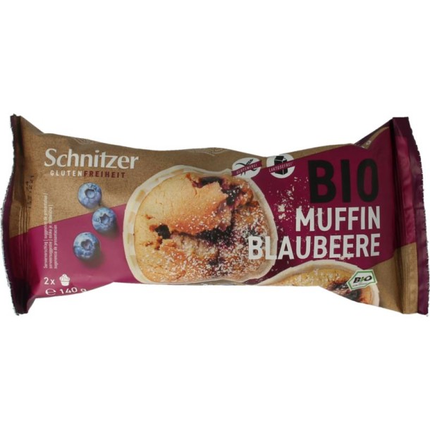 Schnitzer Muffin bosbessen glutenvrij bio (140 Gram)