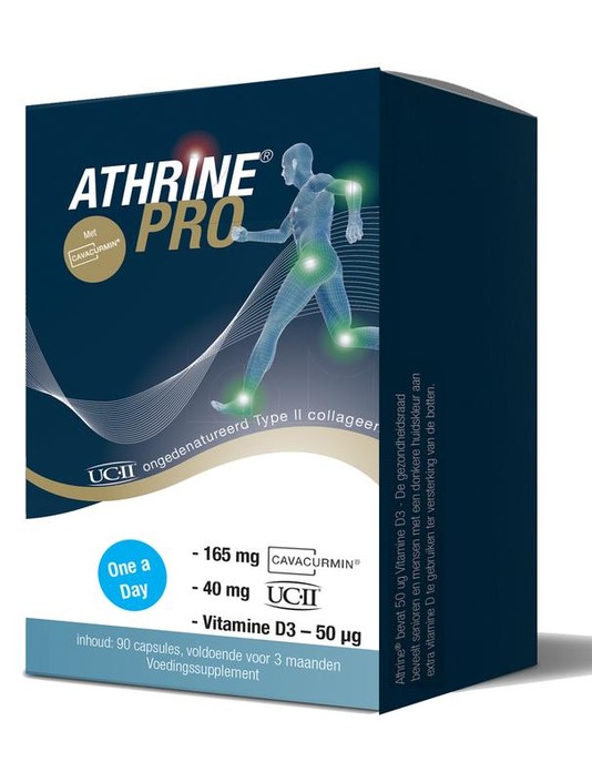 Athrine PRO - UC-II Cavacurmin en Vitamine D3 (90 Capsules)