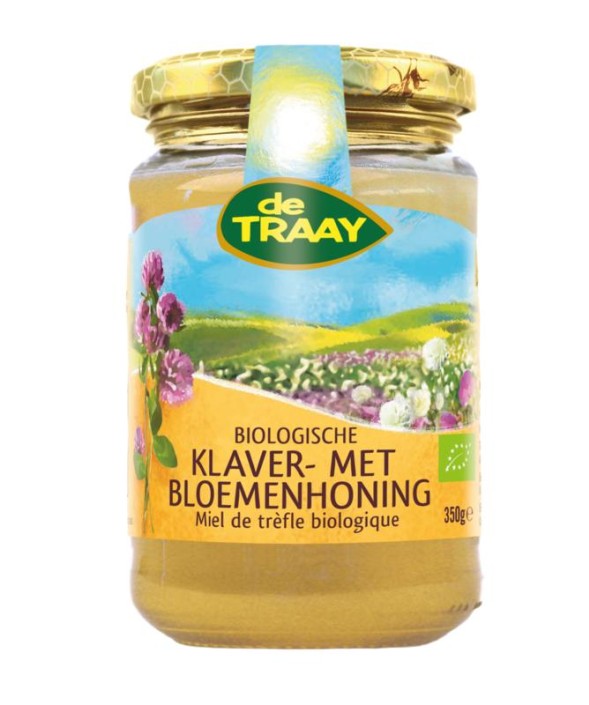 Traay Klaver- met bloemenhoning bio (350 Gram)